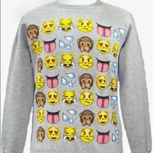 ESMX Men’s Emoji Print Crewneck Sweatshirt Size Medium